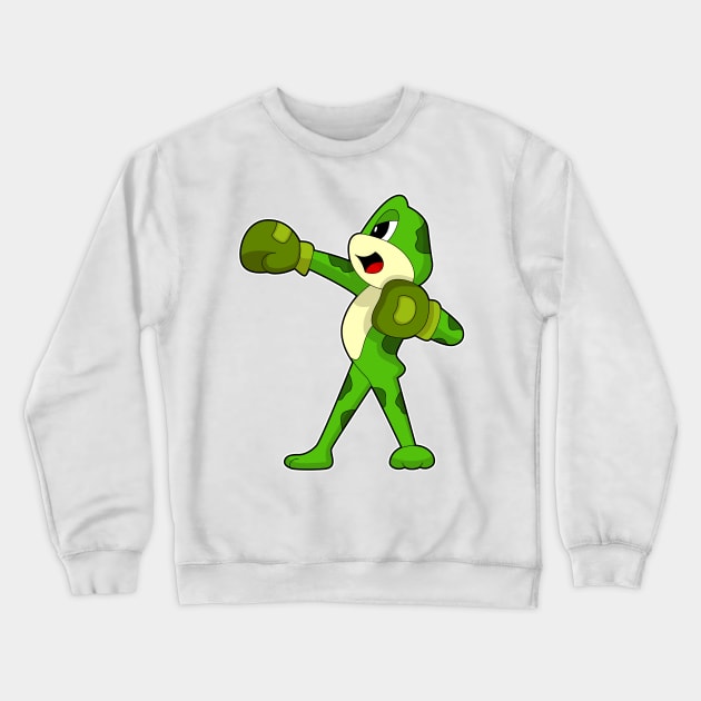 Frog Boxer Boxing gloves Boxing Crewneck Sweatshirt by Markus Schnabel